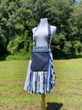 Load image into Gallery viewer, Blue Flower Fringe Purse: Perfect for Festivals, Hippie Style Bohemian Bag