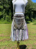 Load image into Gallery viewer, Vibrant Fringe Purse - Festival Ready in Purple/Silver