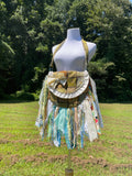Load image into Gallery viewer, Pastel Vintage Ruffle Fringe Purse, Boho Chic Embellished purse