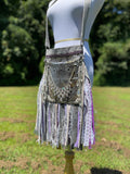 Load image into Gallery viewer, Vibrant Fringe Purse - Festival Ready in Purple/Silver