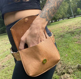 Load image into Gallery viewer, Beige Leather Pocket Belt - Stylish Utility Belt for Burning Man and Festivals