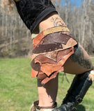 Load image into Gallery viewer, EARTH WILD - Steampunk or Tribal Belly Dance: Leather Skirt in Earthy Brown - Stand out at Burning Man with this Warrior-inspired Attire!