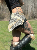 Load image into Gallery viewer, The WILDS, Handcrafted Animal print Leather Patchwork Skirt. Perfect for that Jungle theme Costume.