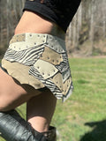 Load image into Gallery viewer, The WILDS, Handcrafted Animal print Leather Patchwork Skirt. Perfect for that Jungle theme Costume.