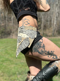 Load image into Gallery viewer, The WILDS, Handcrafted Animal print Leather Patchwork Skirt. Perfect for that Jungle theme Costume.