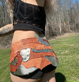 Load image into Gallery viewer, The NILES - Channel you inner Warrior with this Viking Inspired Leather Patchwork Skirt. Perfect for those Warrior costume Vibes.