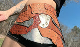Load image into Gallery viewer, The NILES - Channel you inner Warrior with this Viking Inspired Leather Patchwork Skirt. Perfect for those Warrior costume Vibes.