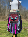 Load image into Gallery viewer, Artisan-Made Leather and Jewelry Embellished Bohemian Purse - Stand Out Style!