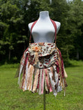 Load image into Gallery viewer, Embrace the Boho Vibe: Earthy Lace Fringe Purse, Hippie Handbag with Chic Embellishments!