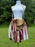Load image into Gallery viewer, Embellished Earthy Lace Fringe Purse - Boho Handbag, Hippie Style with a Chic Twist