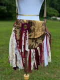 Load image into Gallery viewer, Embellished Earthy Lace Fringe Purse - Boho Handbag, Hippie Style with a Chic Twist