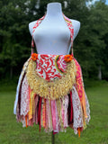 Load image into Gallery viewer, Embrace the Boho Vibe: Vibrant Lace Fringe Purse, Hippie Handbag with Chic Embellishments!