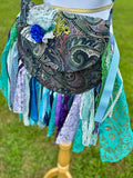 Load image into Gallery viewer, Embellished Purple Lace Fringe Purse - Boho Handbag, Hippie Style with a Chic Twist