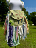 Load image into Gallery viewer, Embrace the Vintage Boho Vibe: Earthy Lace Fringe Purse, Hippie Handbag with Chic Embellishments!