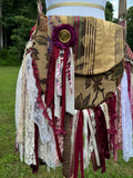 Load image into Gallery viewer, Embellished Earthy Lace Fringe Purse - Boho Handbag, Hippie Style with a Chic Twist