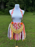 Load image into Gallery viewer, Embrace the Boho Vibe: Vibrant Lace Fringe Purse, Hippie Handbag with Chic Embellishments!