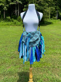 Load image into Gallery viewer, Embellished Blue Lace Fringe Purse - Boho Handbag, Hippie Style with a Chic Twist