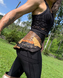 Load image into Gallery viewer, CAILIEACH, A Boho-Viking inspired leather skirt, ideal for dancing the night away at any festival.