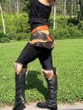 Load image into Gallery viewer, CAILIEACH, A Boho-Viking inspired leather skirt, ideal for dancing the night away at any festival.