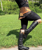 Load image into Gallery viewer, CAILIEACH, A Boho-Viking inspired leather skirt, ideal for dancing the night away at any festival.