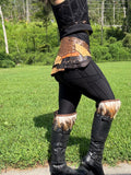 Load image into Gallery viewer, CAILIEACH, A Boho-Viking inspired leather skirt, ideal for dancing the night away at any festival.