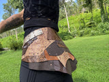 Load image into Gallery viewer, MINERVA, Artisan made leather patchwork skirt - Perfect costume for music festivals