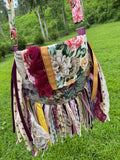 Load image into Gallery viewer, Floral Fringe Bag - Perfect for Festivals, Hippie Inspired, Boho Chic Handbag
