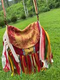 Load image into Gallery viewer, Artisan-made fringe bag – ideal for festivals, hippie-inspired, and perfect for a boho-chic look!