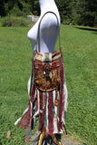Load image into Gallery viewer, Steampunk Earth Goddess Bag, MINI Festival Fringe Bag, Hippie Handbag, Boho Chic Bag, Carpet Bag, Embellished purse
