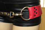 Load image into Gallery viewer, Pink Grey &amp; Black Fanny Pack, Festival Pocket Hip Belt, Leather Utility Belt, Burning Man Belt, Bum bag, Pink leather pocket belt