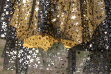 Load image into Gallery viewer, HITTITE, Gold Star layered Bustle Skirt, Festival Belt, Burlesque Skirt, Rave Costume, Pin Up skirt