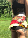 Load image into Gallery viewer, KAYA, Leather Festival Belt, Rasta Color Utility Belt, Red Gold Green Skirt, Tribal Dance Belt, Rave skirt