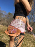 Load image into Gallery viewer, QETESH,  Goddess of Love and Beauty Leather Utility Belt, Burning Man Skirt, Steampunk costume, Rave Skirt
