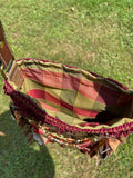Load image into Gallery viewer, Red and Gold Mini Goddess Bag, Ultimate Boho Festival Fringe Bag