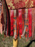 Load image into Gallery viewer, Red and Orange Fringe Purse, Festival Fringe Bag, Hippie Style Shoulder Bag, Boho Purse