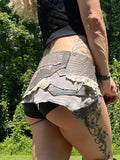 Load image into Gallery viewer, ISHTAR the Burning Man Rave Fairy Costume, Gray Leather Skirt + Viking Style