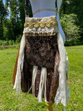 Load image into Gallery viewer, Boho Chic Fringe Purse in Earthy Brown and Beige - Must-Have for Festivals &amp; Hippie Style!
