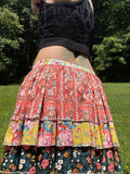 Load image into Gallery viewer, Summer Colors Bustle Skirt, Ruffle Festival Belt, Burlesque Skirt, Rave Costume, Pin Up skirt