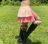 Load image into Gallery viewer, Pleated Bustle Skirt, Ruffle Festival Belt, Burlesque Skirt, Rave Costume, Pin Up skirt