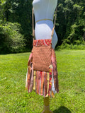 Load image into Gallery viewer, Simple Orange Fringe Purse, Festival Ready Embellished purse styled with flair!
