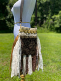 Load image into Gallery viewer, Boho Chic Fringe Purse in Earthy Brown and Beige - Must-Have for Festivals &amp; Hippie Style!