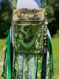 Load image into Gallery viewer, Festival-ready: Vibrant Green Fringe Purse - Hippie Shoulder Bag, Stand Out in Style!