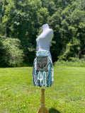 Load image into Gallery viewer, Boho Dreams Teal Fringe Purse - Festival Ready Shoulder Bag, Silver Accents, Wild Print Hippie Style