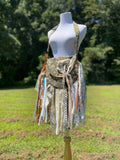 Load image into Gallery viewer, Embrace the Boho Vibe: Earthy Lace Fringe Purse, Hippie Handbag with Chic Embellishments!